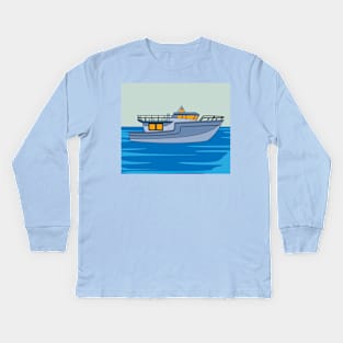 Ships In The Middle Of The Lake Ocean Kids Long Sleeve T-Shirt